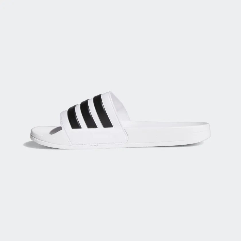adidas ADILETTE SHOWER Rubber Slides | White-Black | Men's