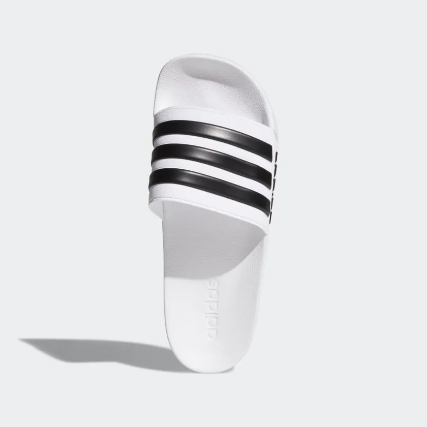 adidas ADILETTE SHOWER Rubber Slides | White-Black | Men's