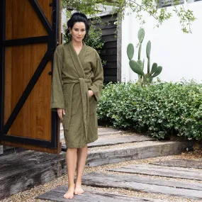 Angove Cotton Bathrobe Olive