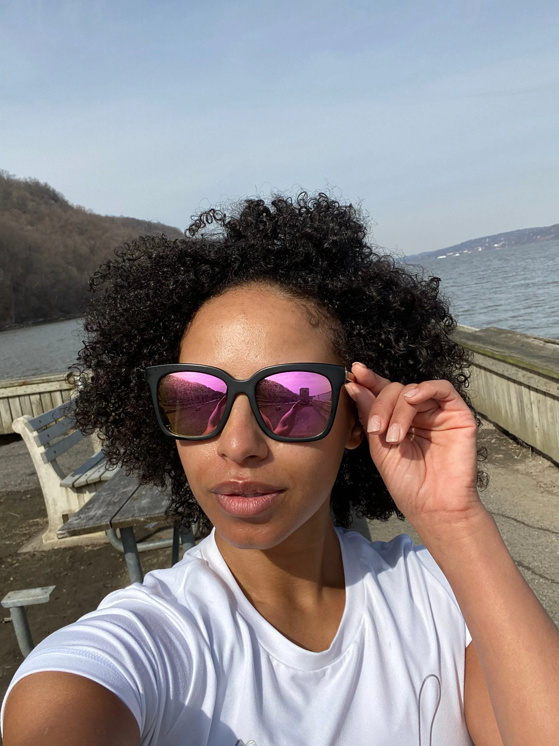 BELLA - MATTE BLACK   PINK MIRROR   POLARIZED SUNGLASSES