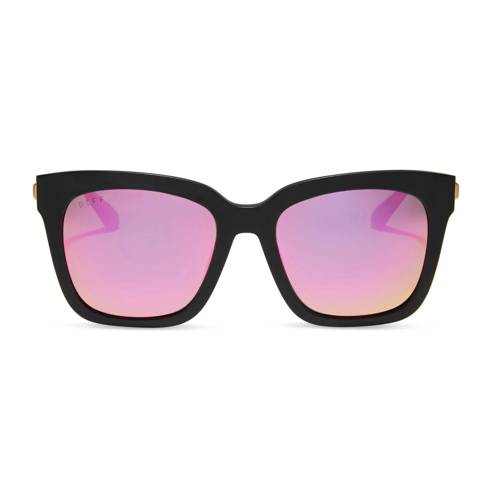 BELLA - MATTE BLACK   PINK MIRROR   POLARIZED SUNGLASSES