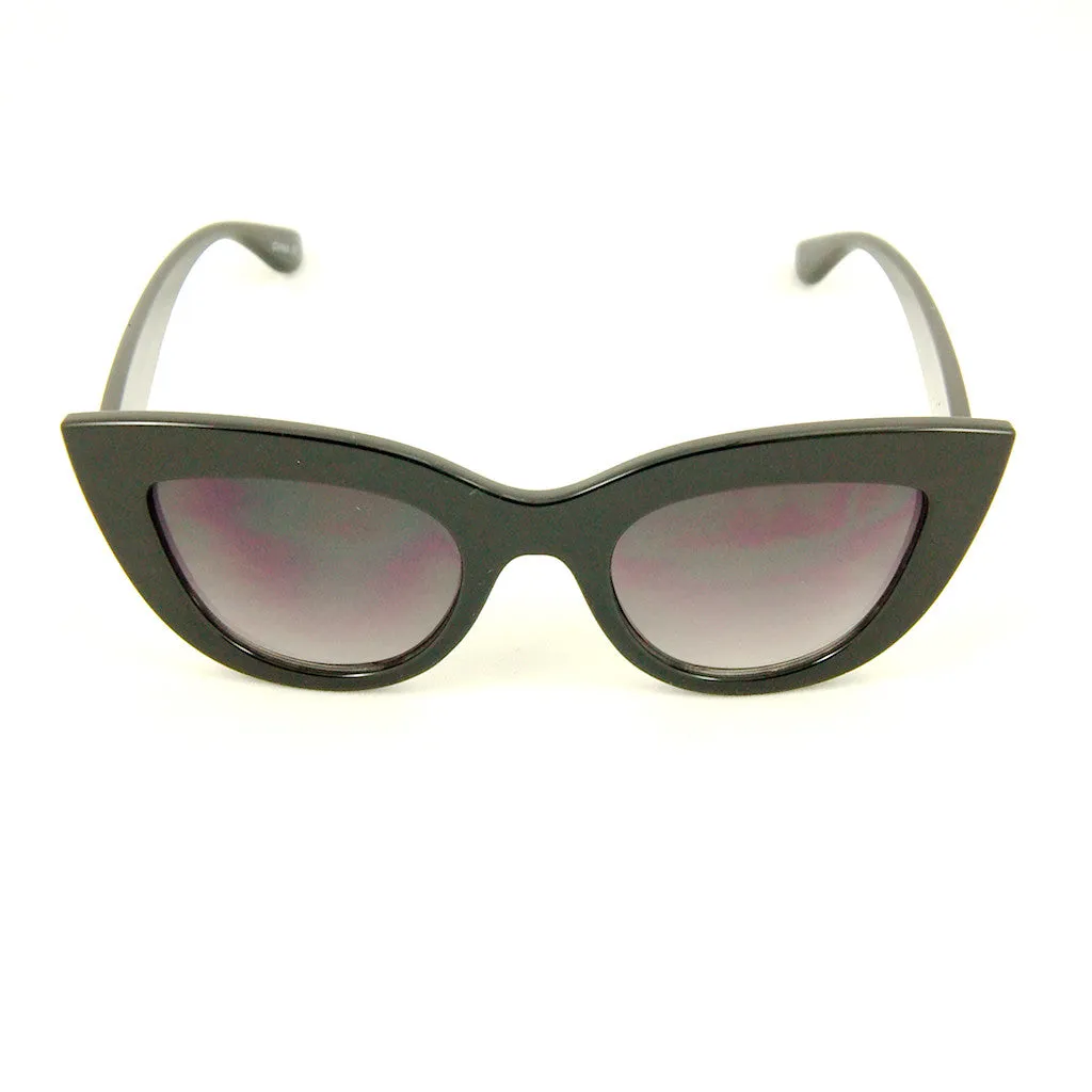 Black Bold Cateye Sunglasses