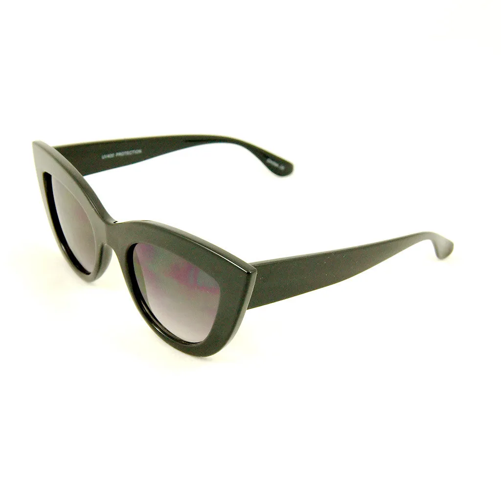 Black Bold Cateye Sunglasses