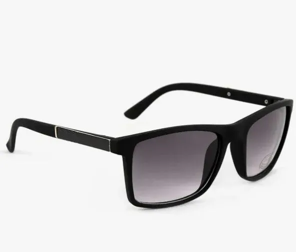 Black Matte Rectangle Sunglasses