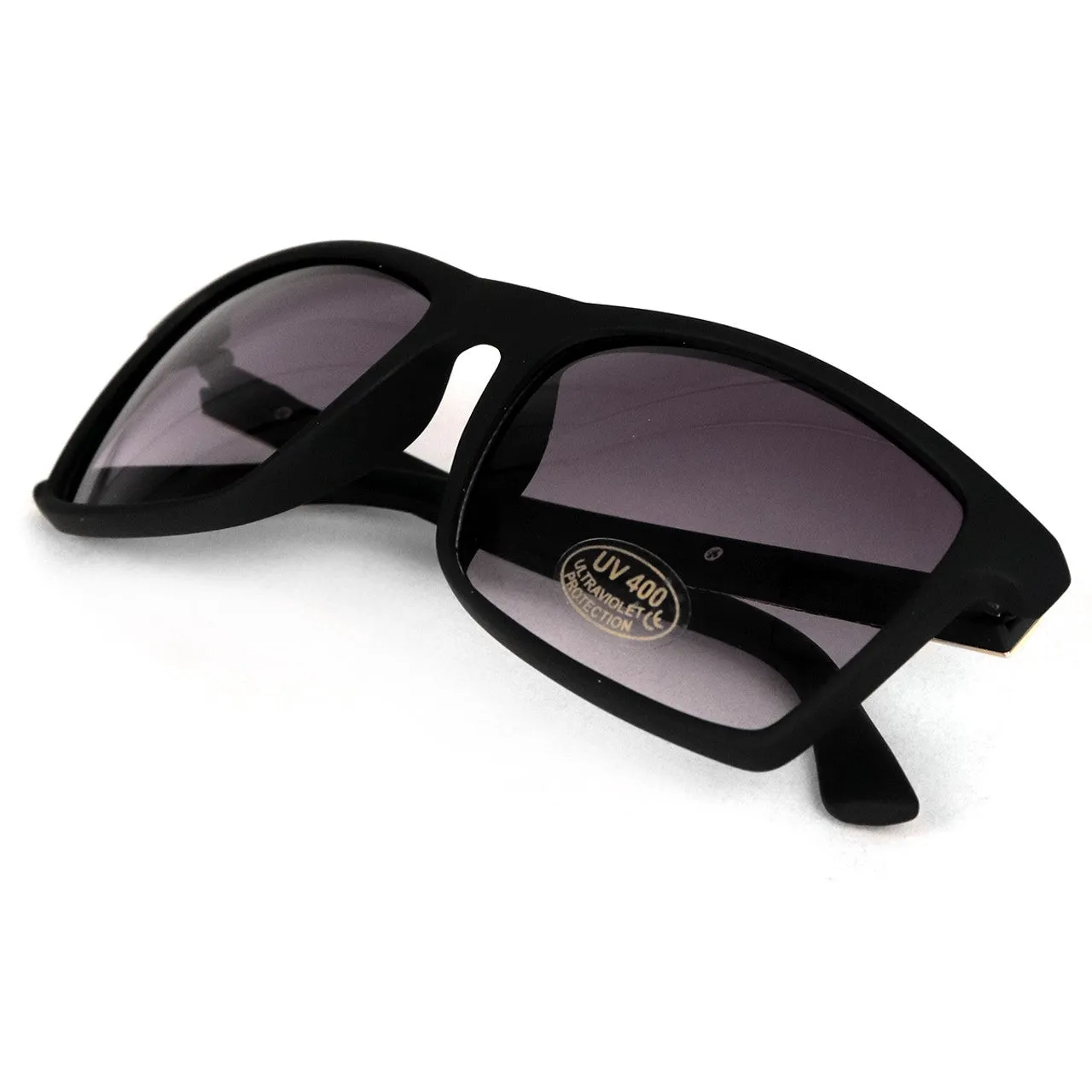 Black Matte Rectangle Sunglasses