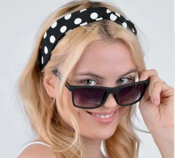 Black Matte Rectangle Sunglasses