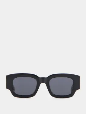 Black Square-Frame Sunglasses