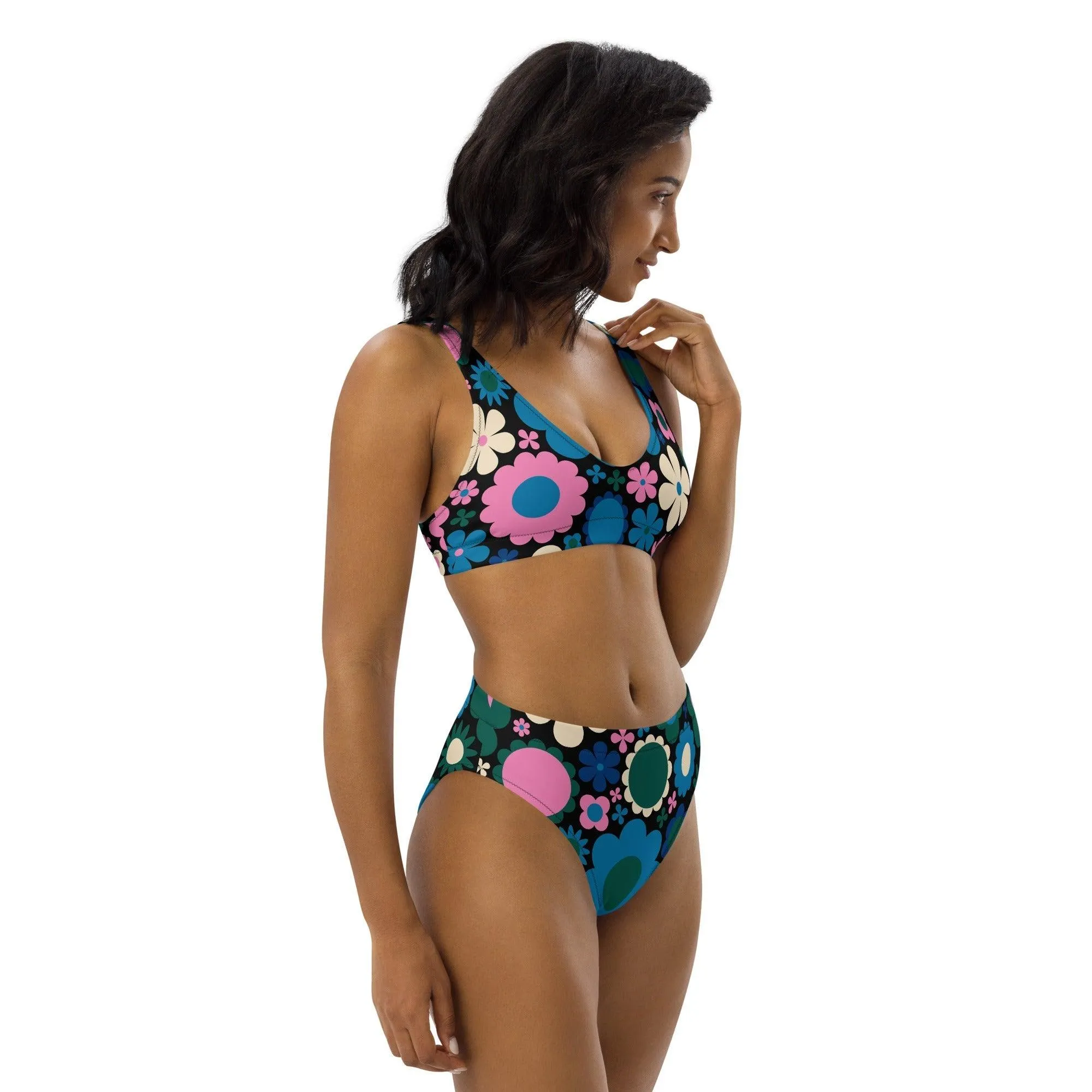 BLOOMPOP blue pink - Bikinis made of recycled material