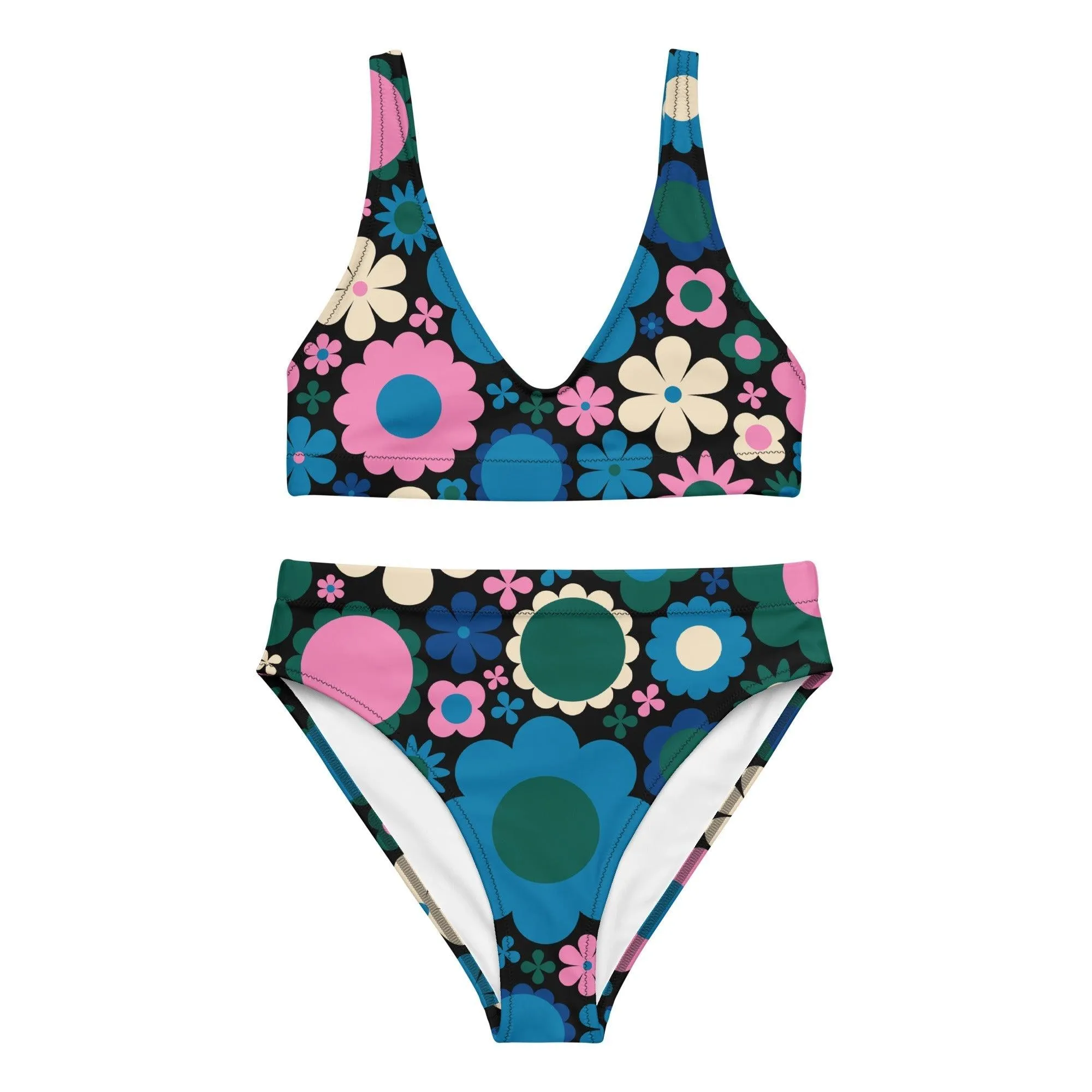 BLOOMPOP blue pink - Bikinis made of recycled material
