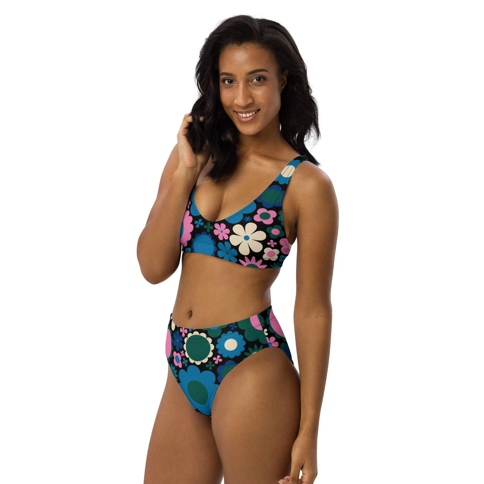 BLOOMPOP blue pink - Bikinis made of recycled material