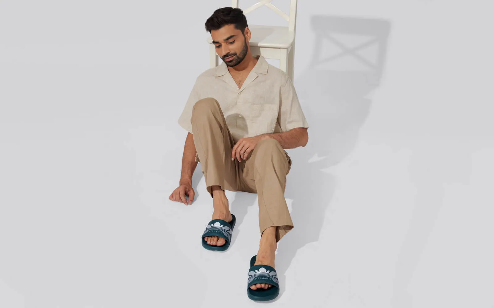 Breather Slides (Men Exclusive) : Teal-Grey