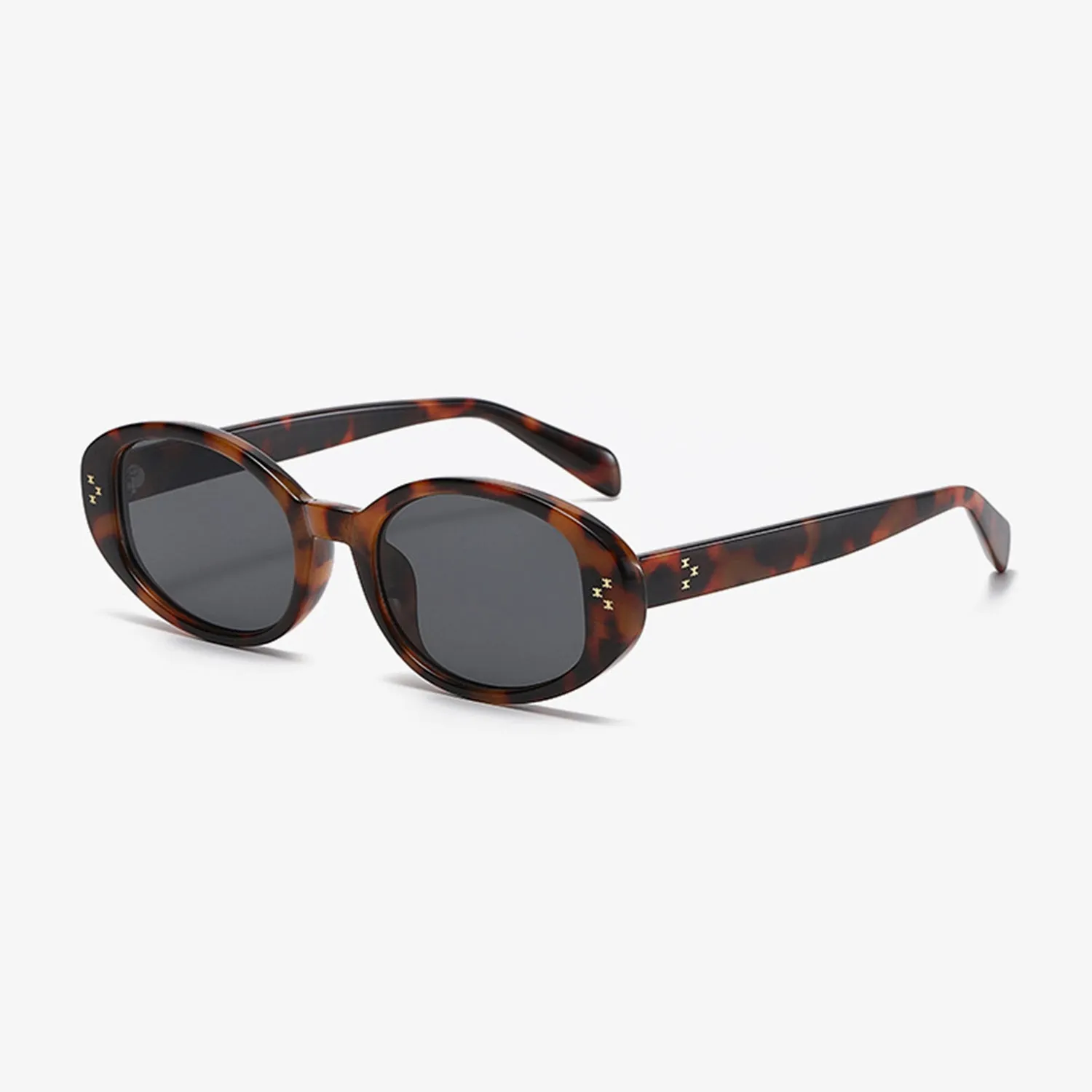 Classic Oval Tortoise Shell Sunglasses – Chic and Timeless Sun Protection