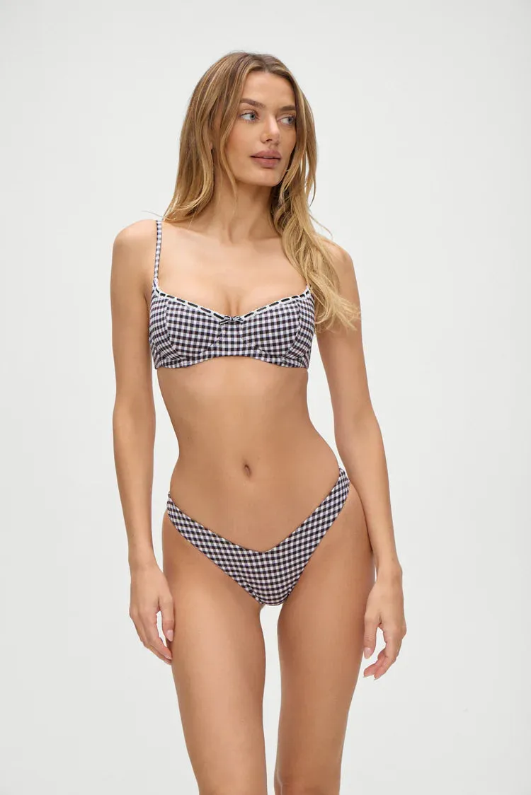 Cola Gingham Underwire Bikini Top