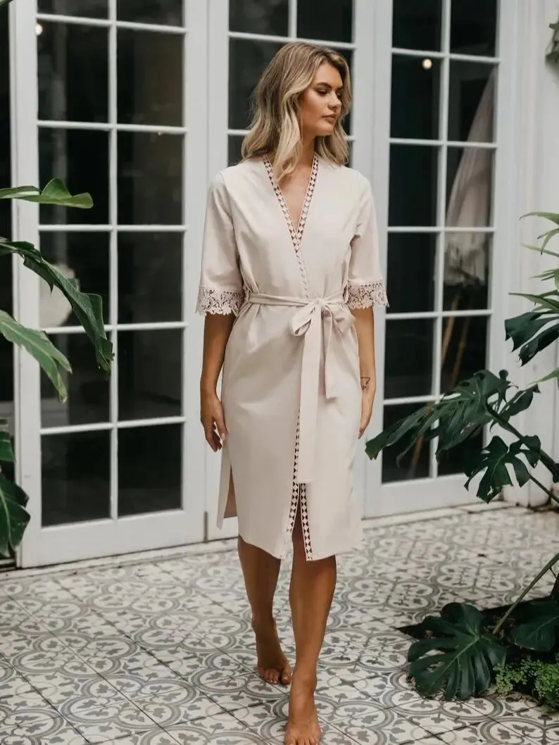 Customised Bridesmaid Jersey Robe