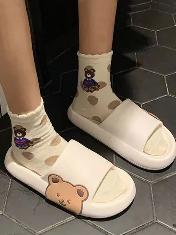 Cute Side Bear Lounge Slippers