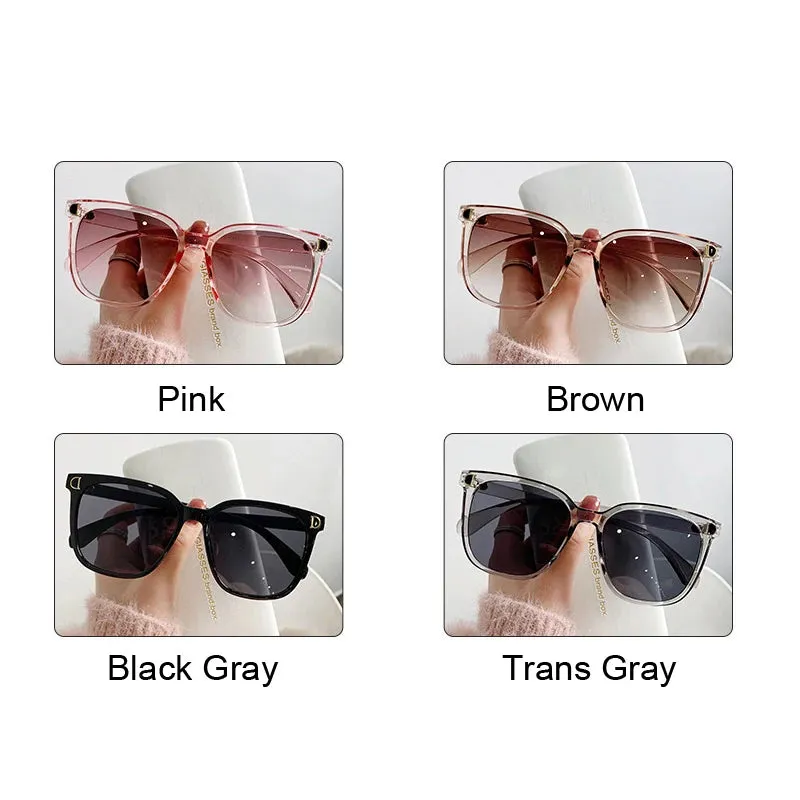 Fashion Oversized Sunglasses Woman Vintage Square Frame Shades