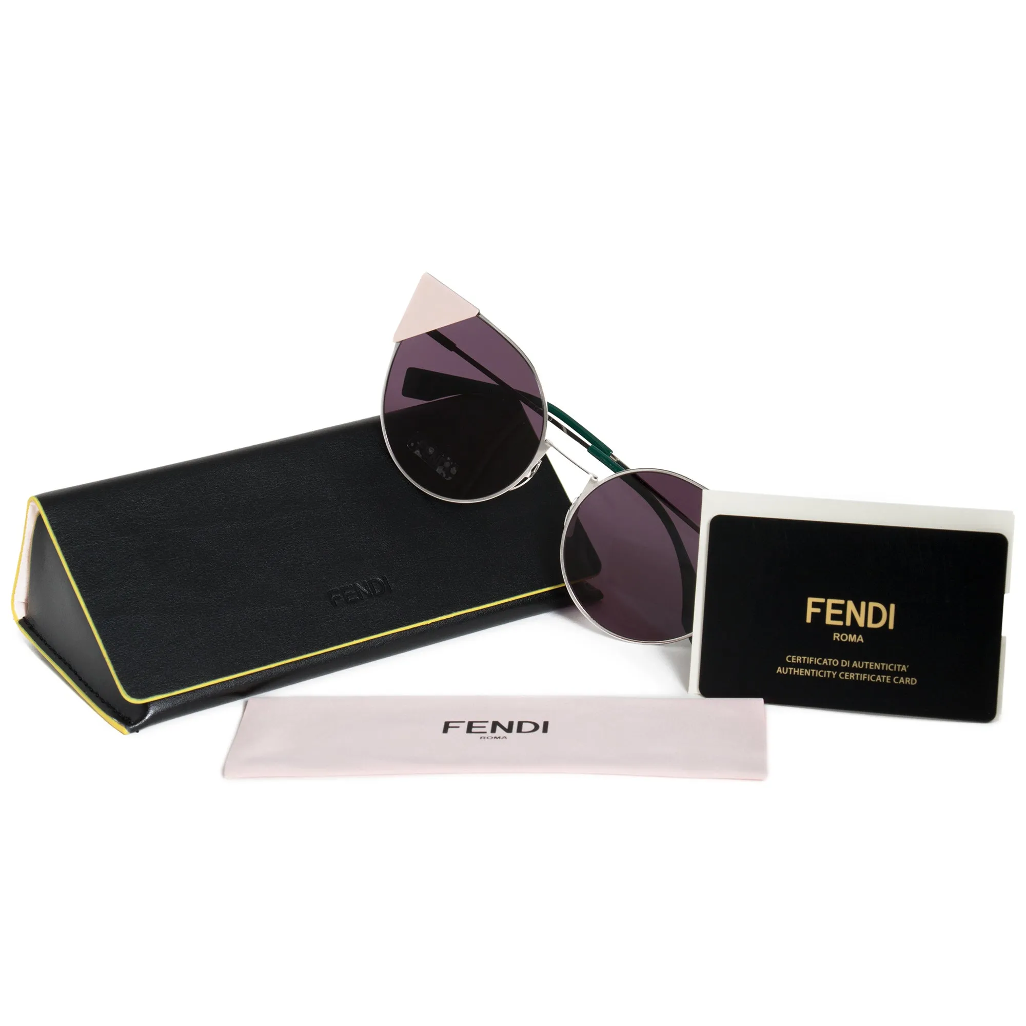 Fendi Lei Round Sunglasses FF0190S 010 OM 57