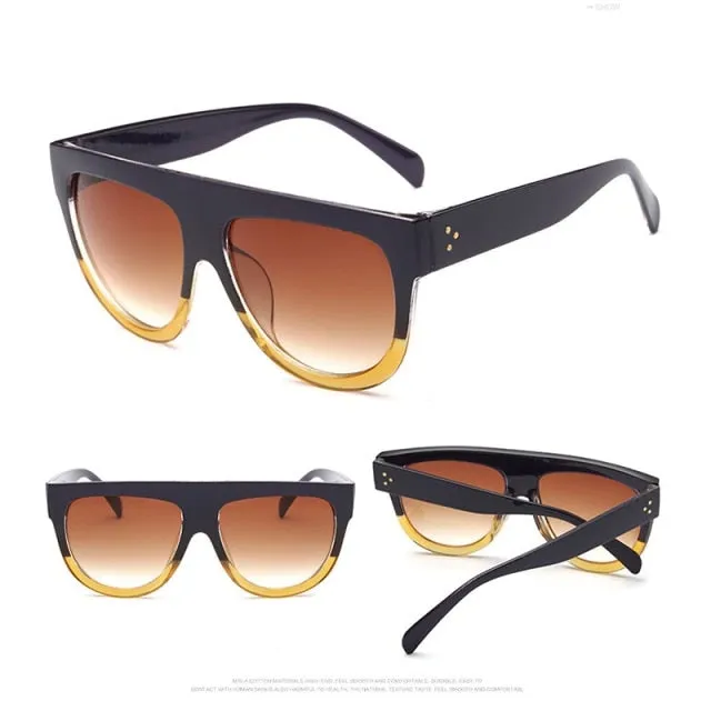Flat Top Candy Lens Retro Sunglasses