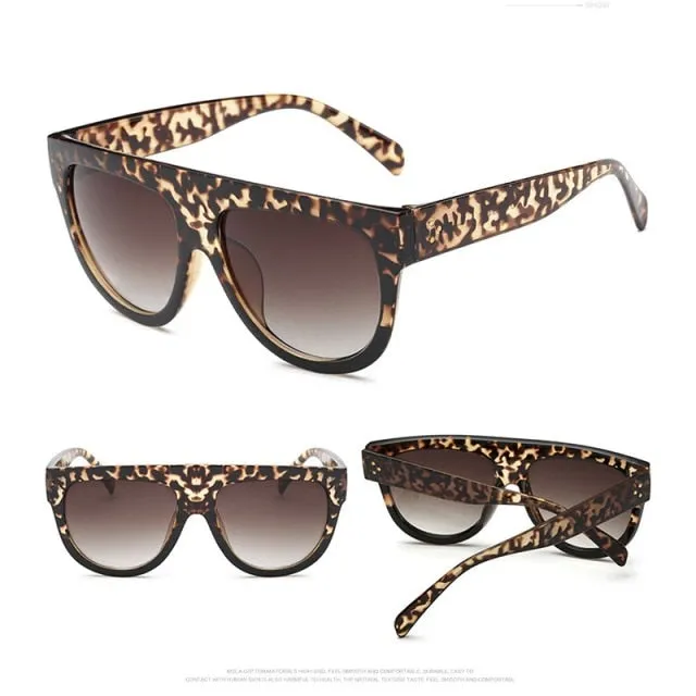 Flat Top Candy Lens Retro Sunglasses