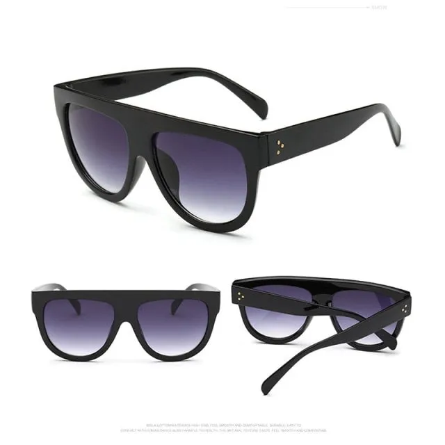 Flat Top Candy Lens Retro Sunglasses