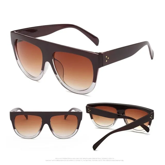 Flat Top Candy Lens Retro Sunglasses