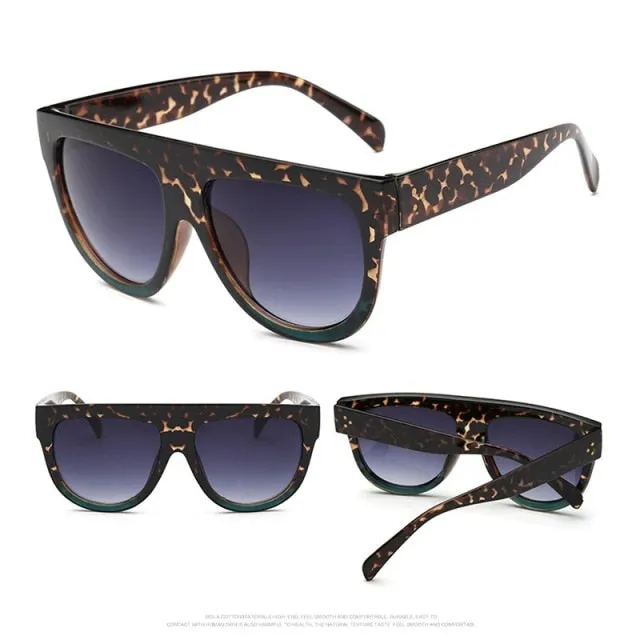 Flat Top Candy Lens Retro Sunglasses