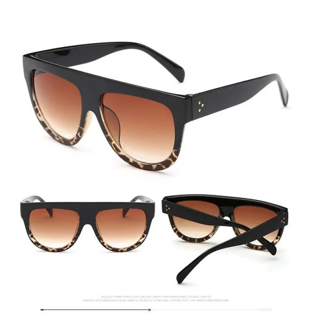 Flat Top Candy Lens Retro Sunglasses