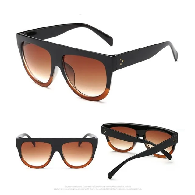 Flat Top Candy Lens Retro Sunglasses