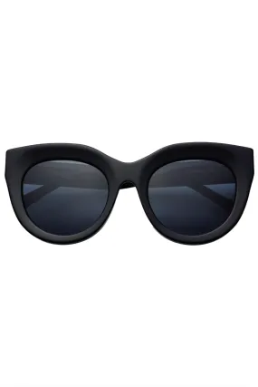 Freyrs Charlotte Acetate Cat Eye Sunglasses - Black