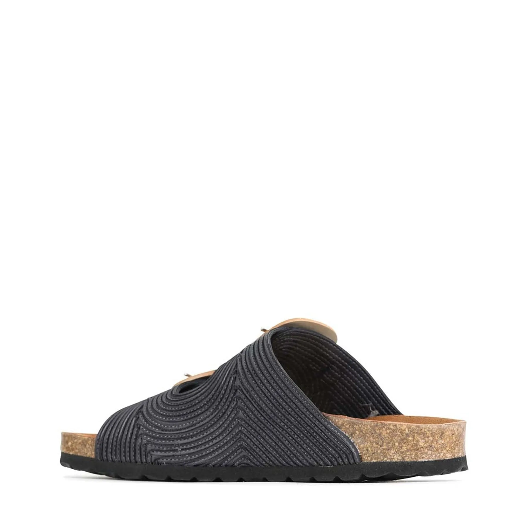 GIANA LEATHER SLIDE SANDALS