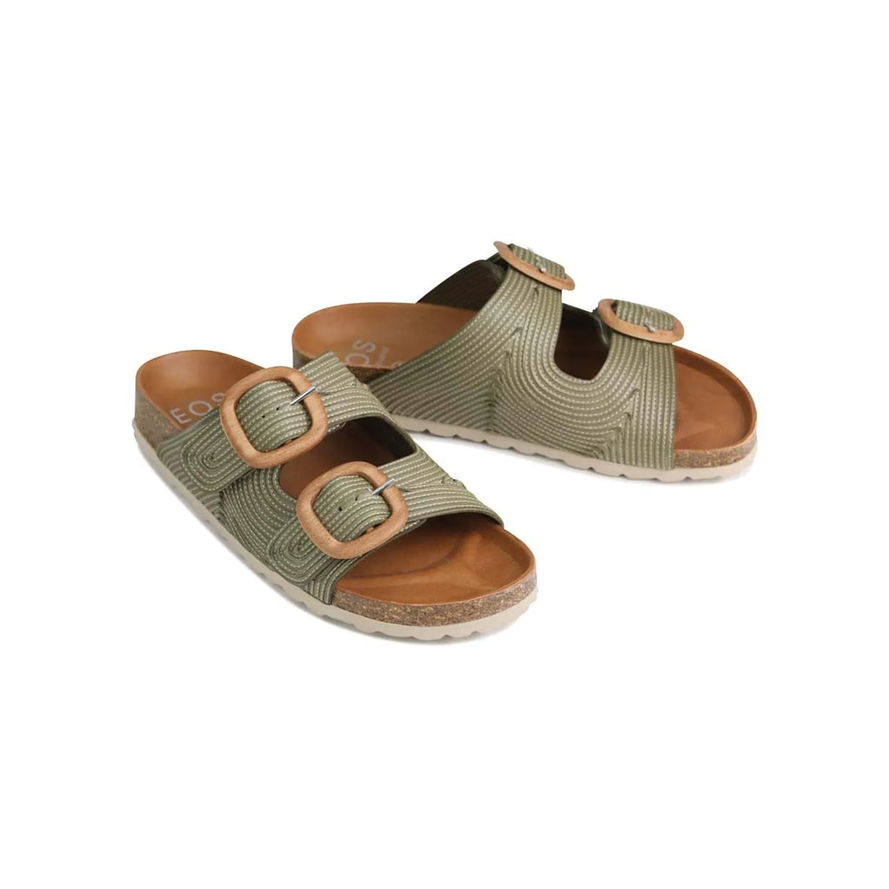 GIANA LEATHER SLIDE SANDALS