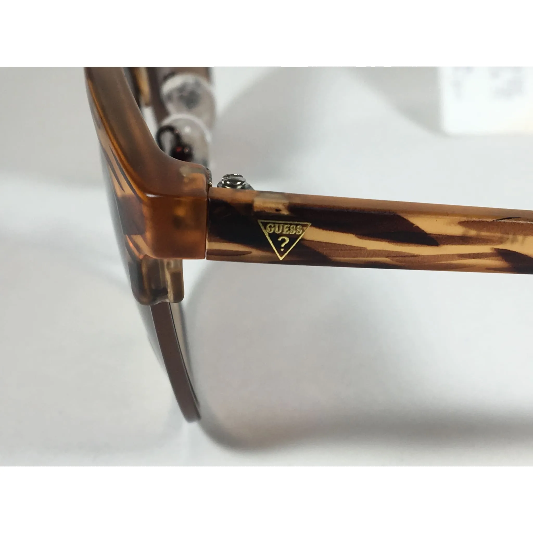Guess Square Club Sunglasses Brown Wood Havana Frame Brown Gradient Lens GF0170 49F
