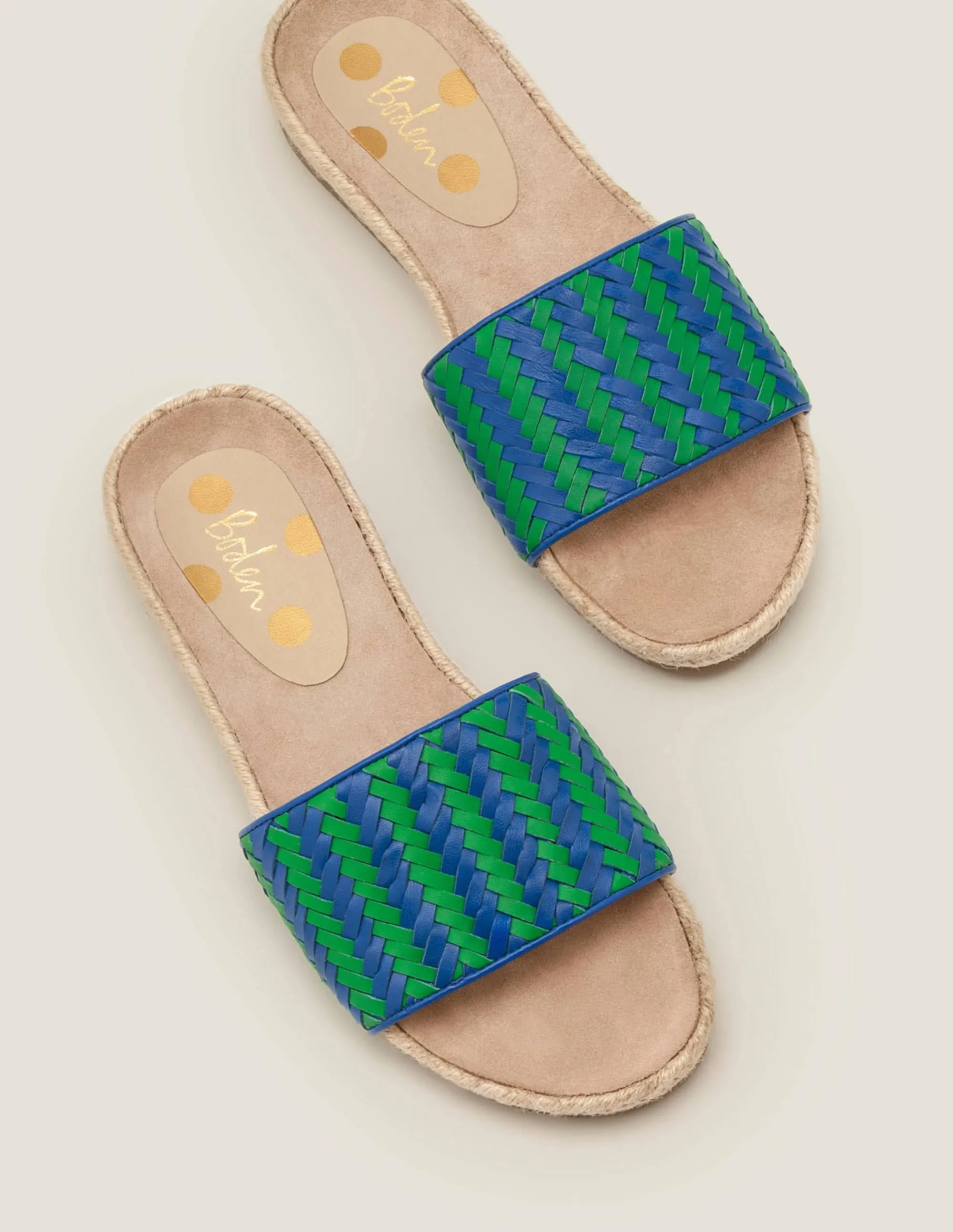 Imogen Footbed Slides-Bold Blue/ Rich Emerald
