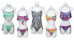 junior women's high fashion two-piece & tankini swimsuits - sizes s-xl Case of 42