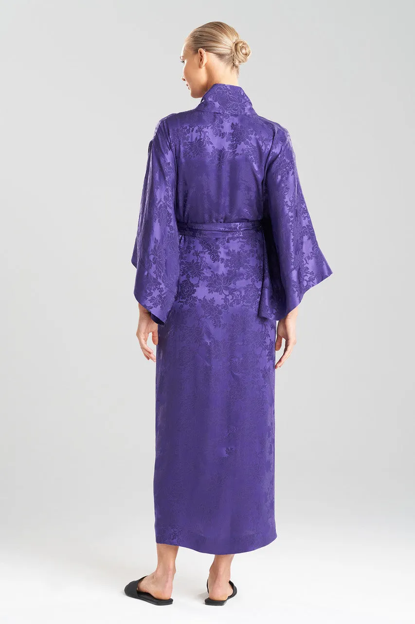 Kurokawa Jacquard Long Silk Robe