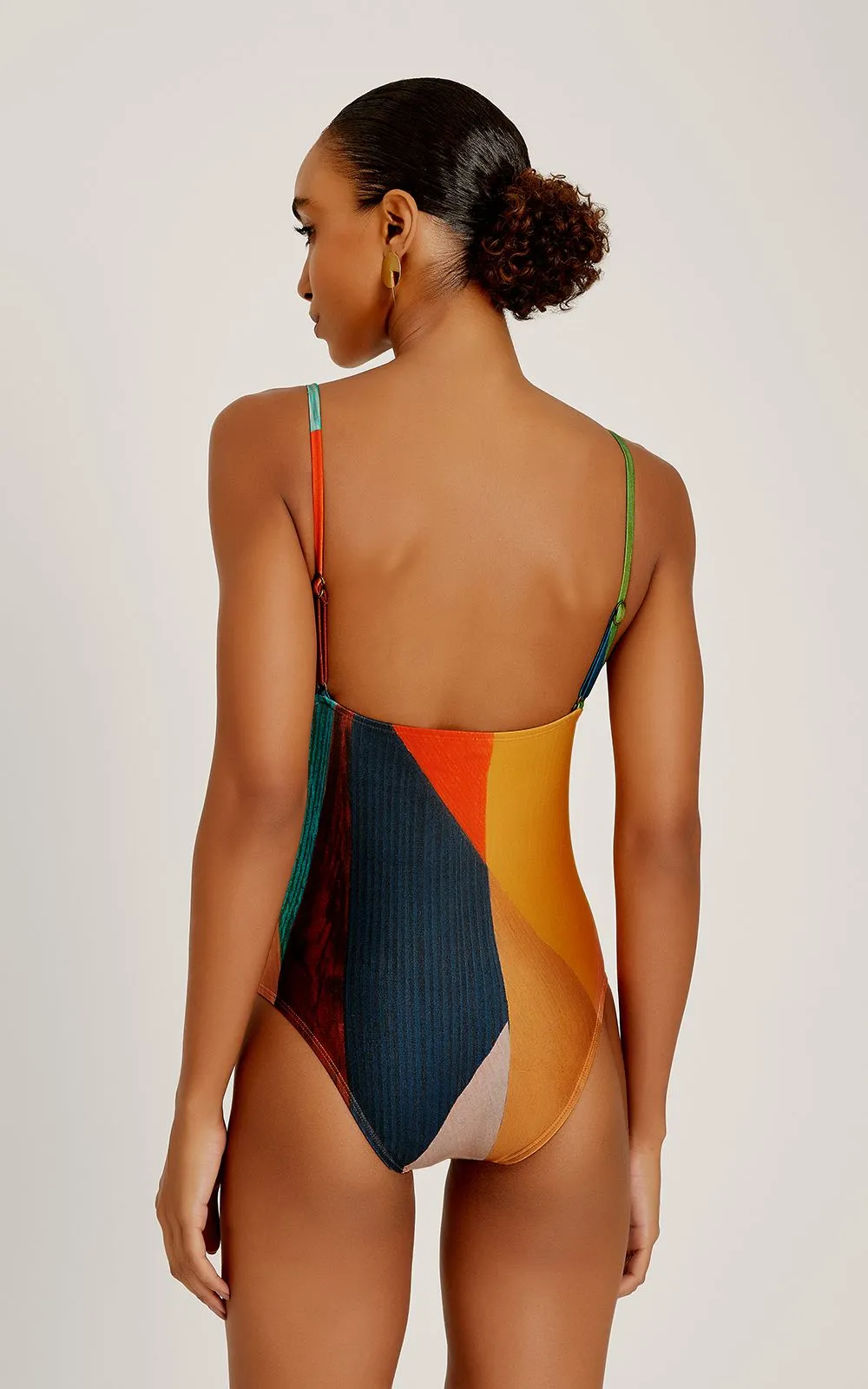 Lenny Niemeyer Long Triangle V-Neck Fullpiece