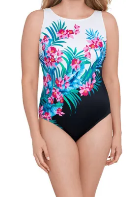 Longitude Fiji Isle Panel Scoopback High Neck Fullpiece