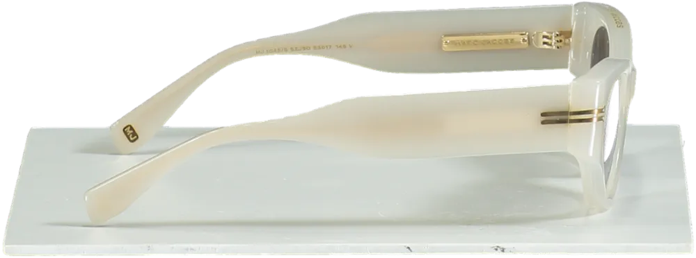 Marc Jacobs White Cat Eye Sunglasses in case