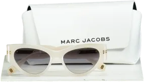 Marc Jacobs White Cat Eye Sunglasses in case