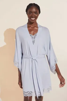 MARIANA Short Robe in Ice Blue
