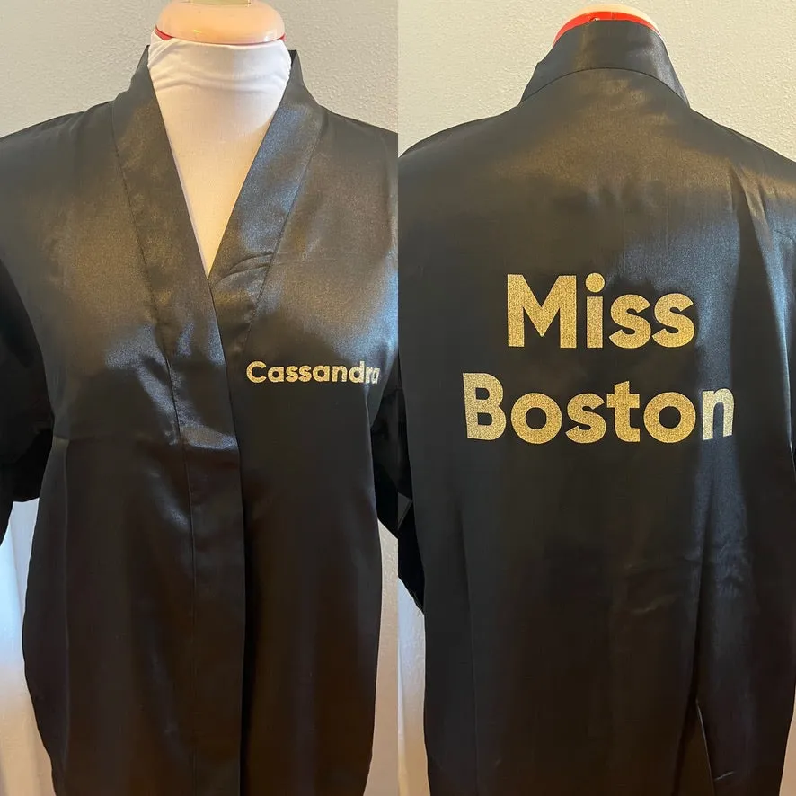 Miss America Title Silk Robe