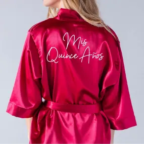 Personalized Quinceañera Satin Robes