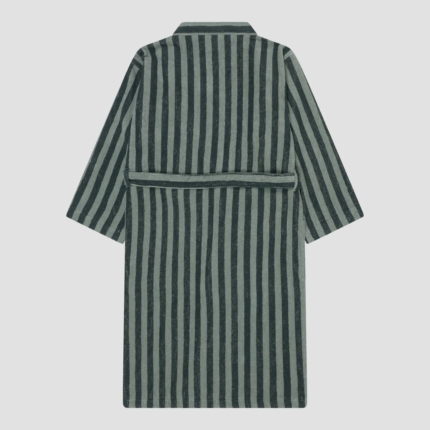 Pine Green Pembroke Stripe Cotton Robe