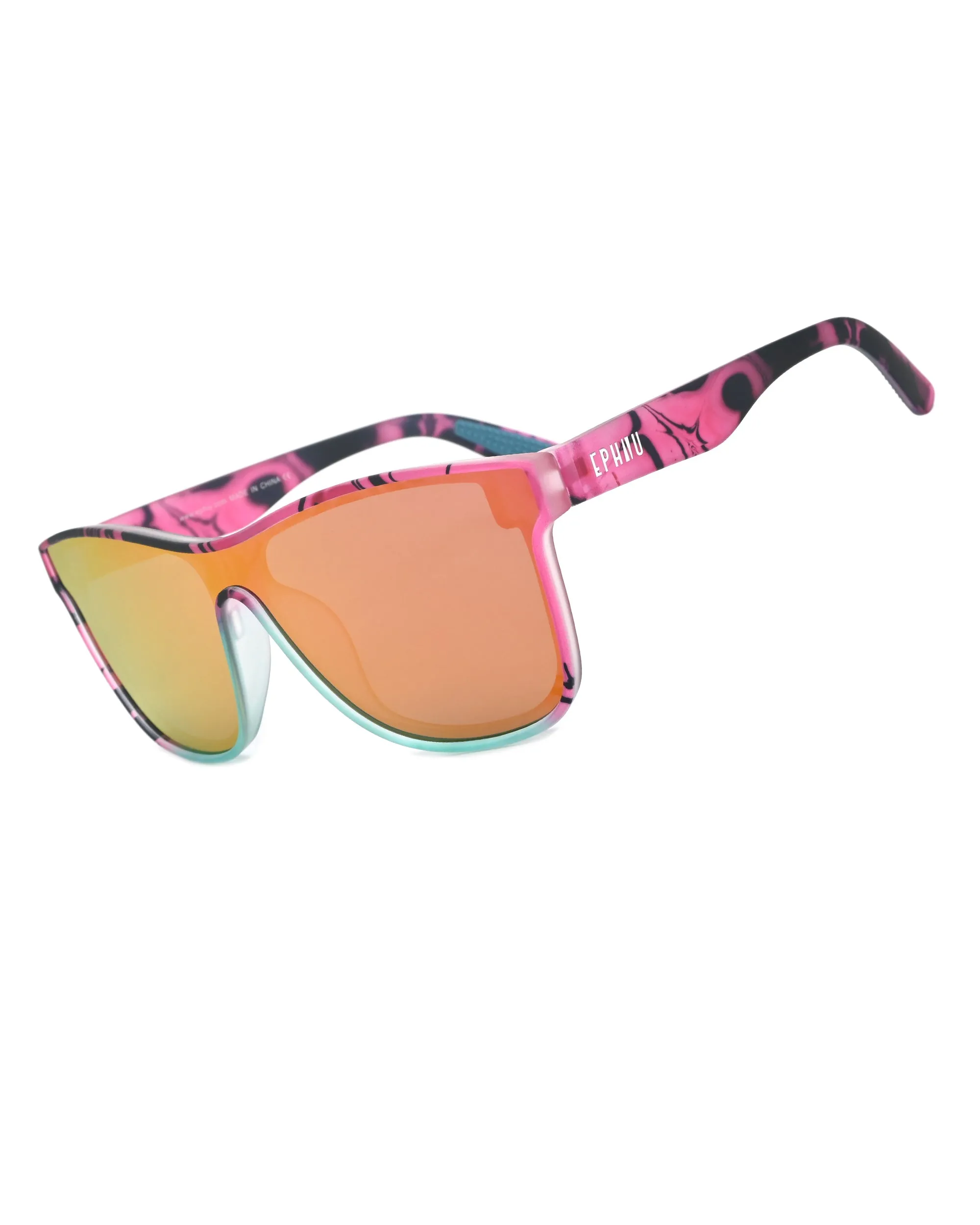 Polarized Sports Sunglasses with Full Mirror Lens YS009-C9