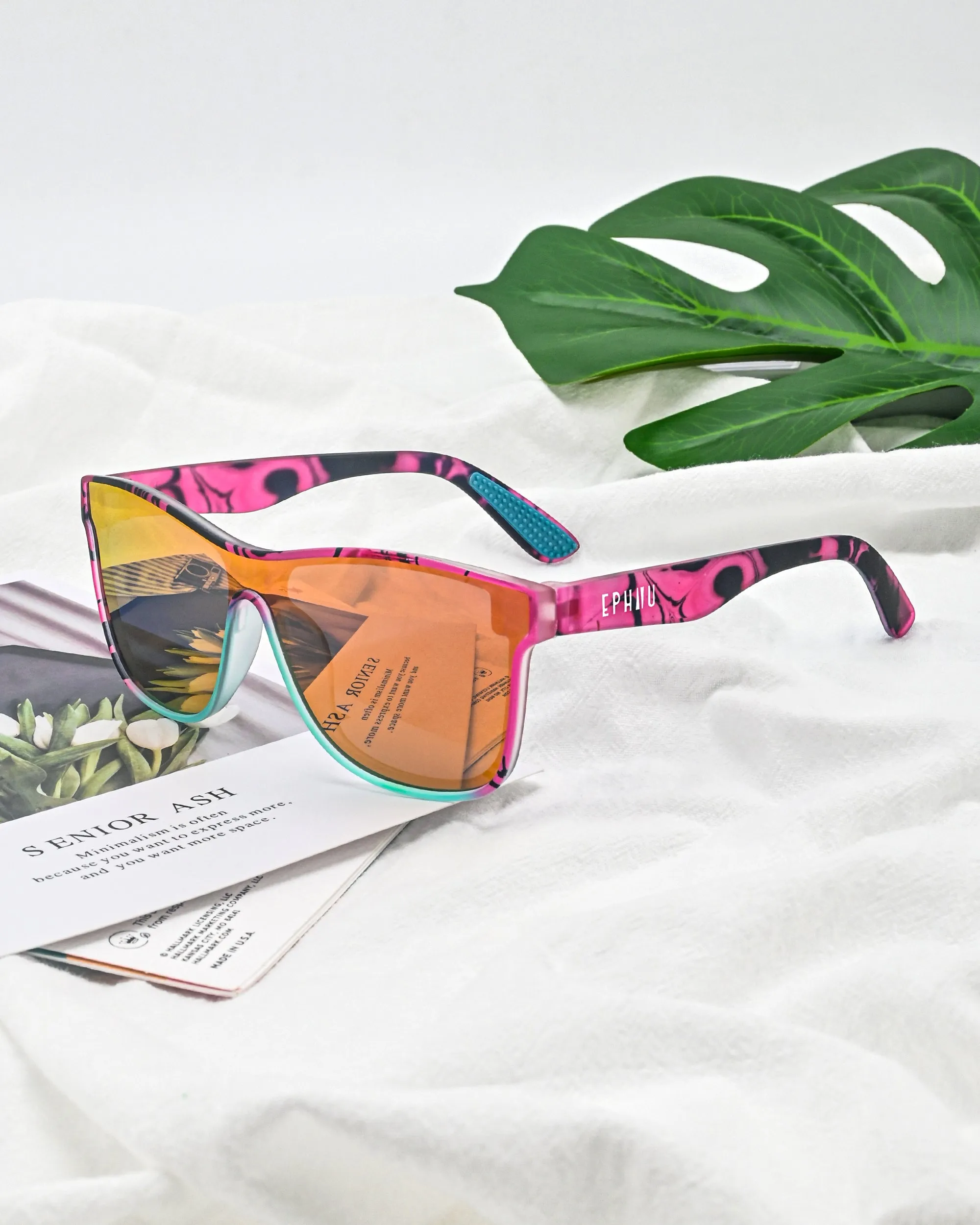 Polarized Sports Sunglasses with Full Mirror Lens YS009-C9