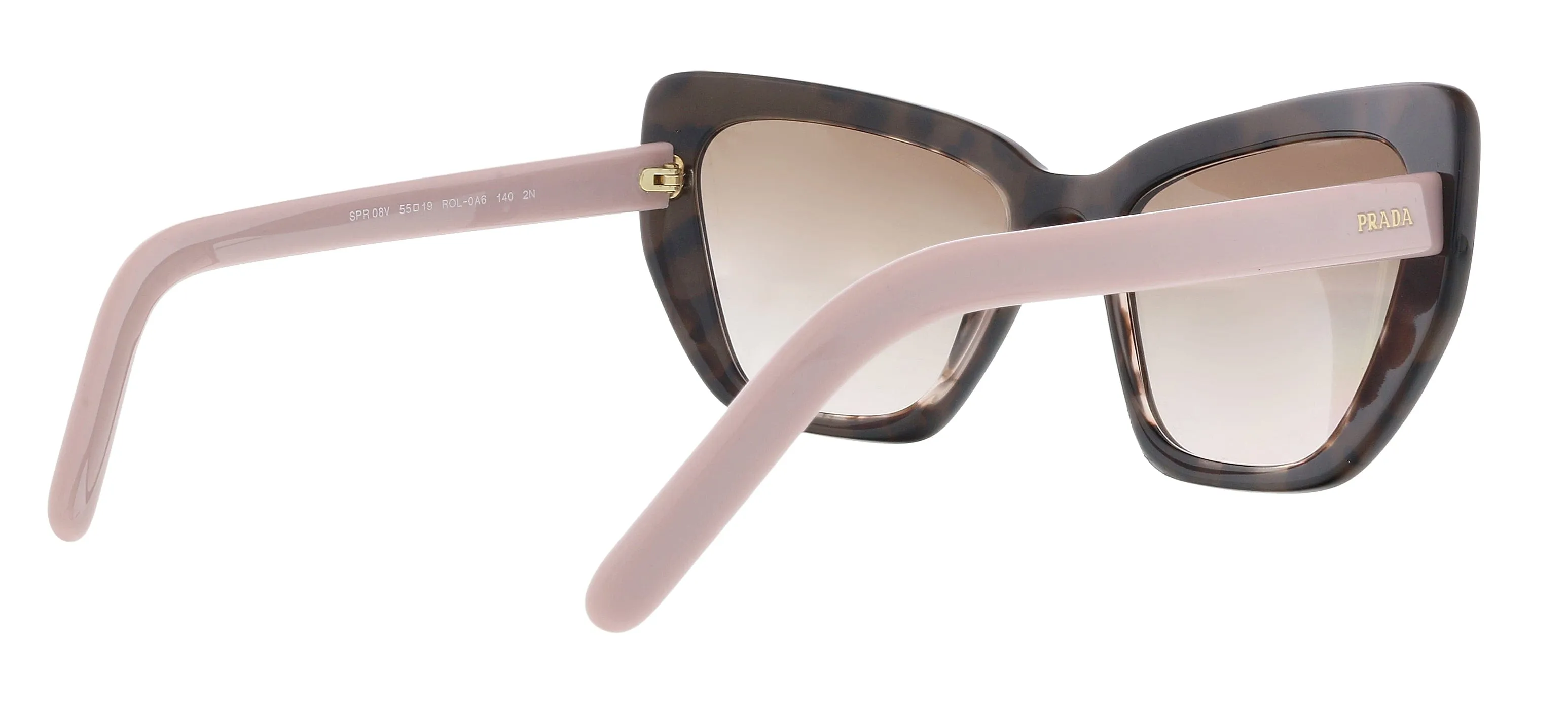 Prada 0PR 08VS ROL0A6 Cat Walk Brown/Spotted Gradient Cateye  Sunglasses