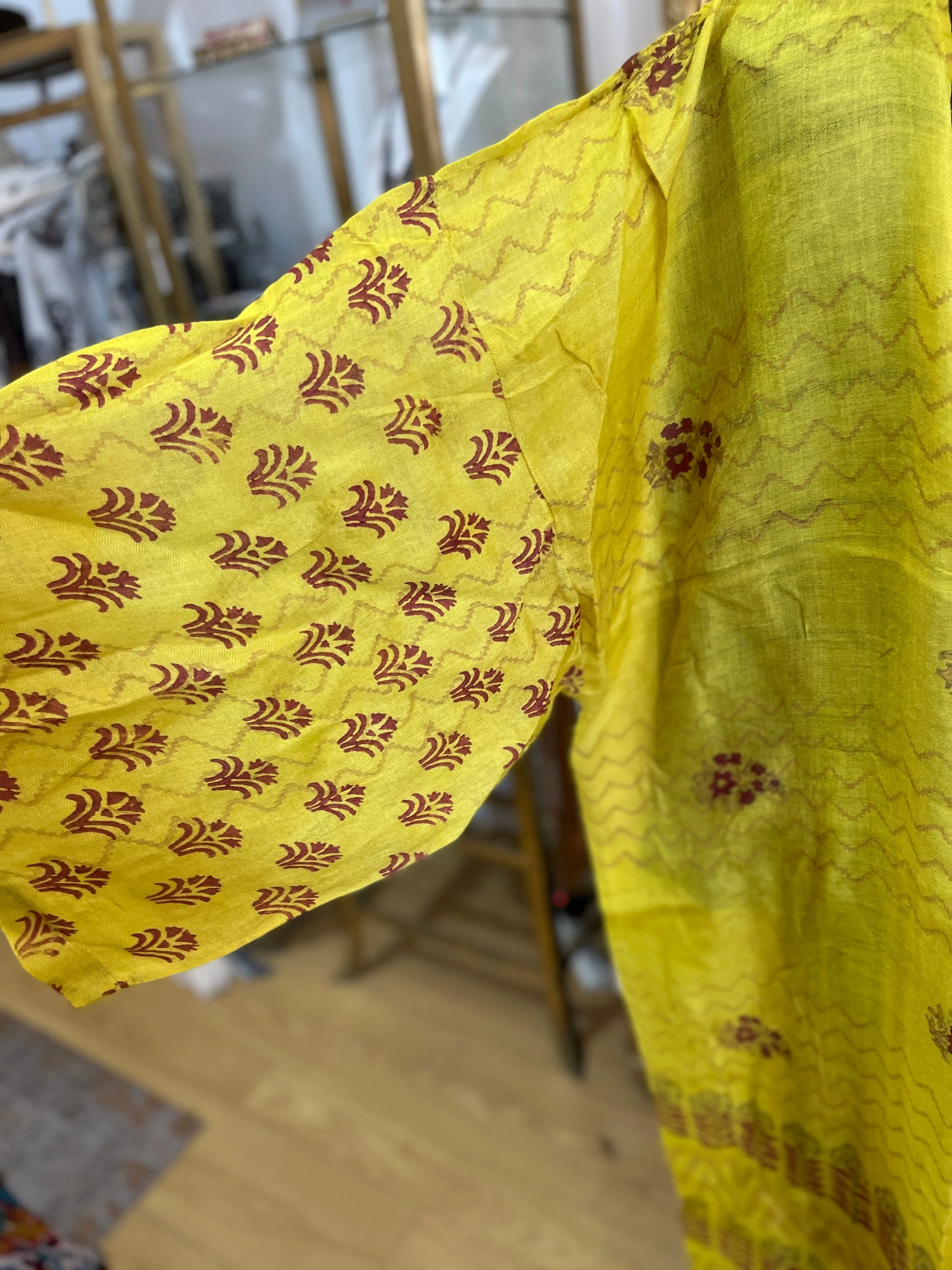Pure vintage wool  haori robe-Ava