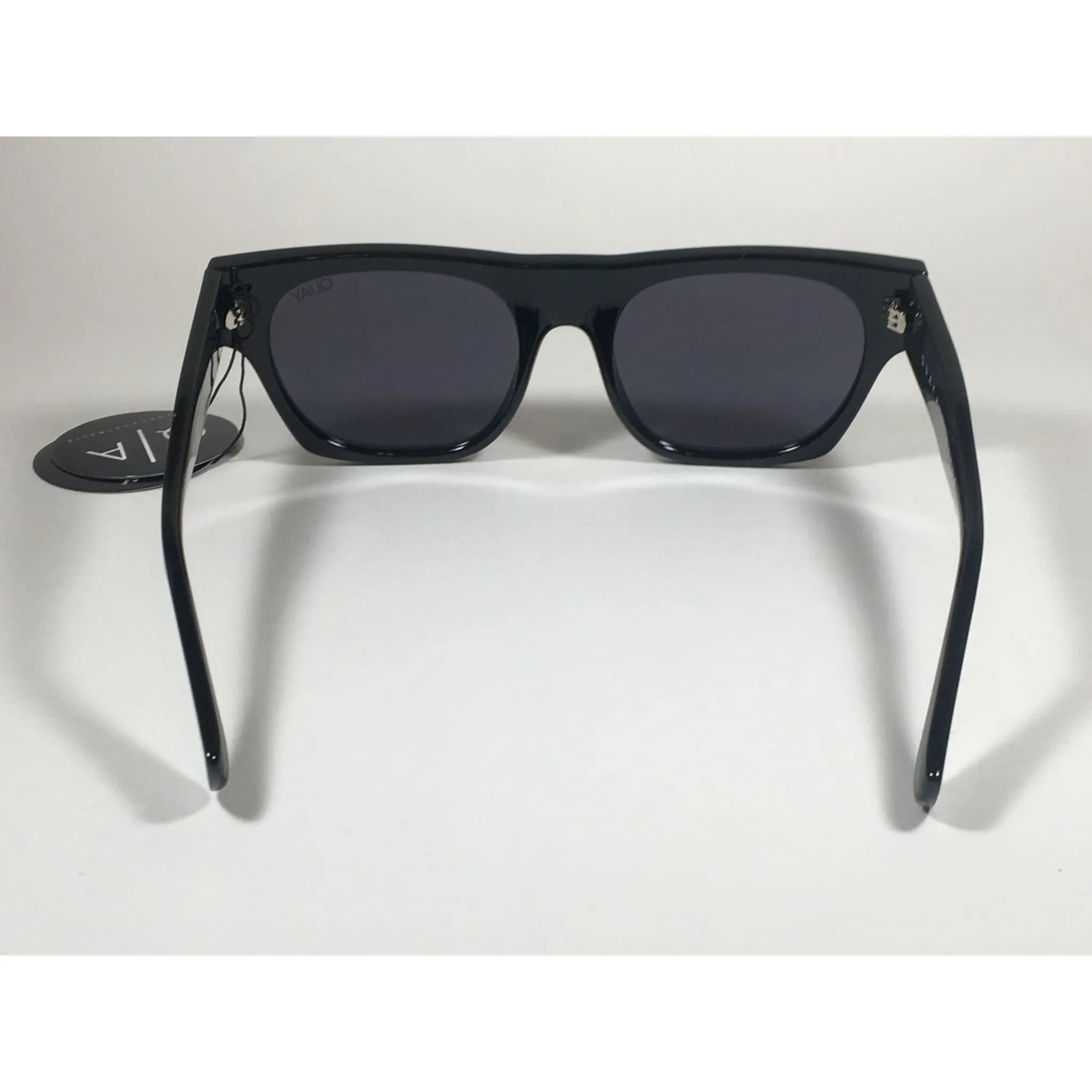 Quay Something Extra Square Sunglasses QW000297 Black Frame Gray Smoke Gradient Lens