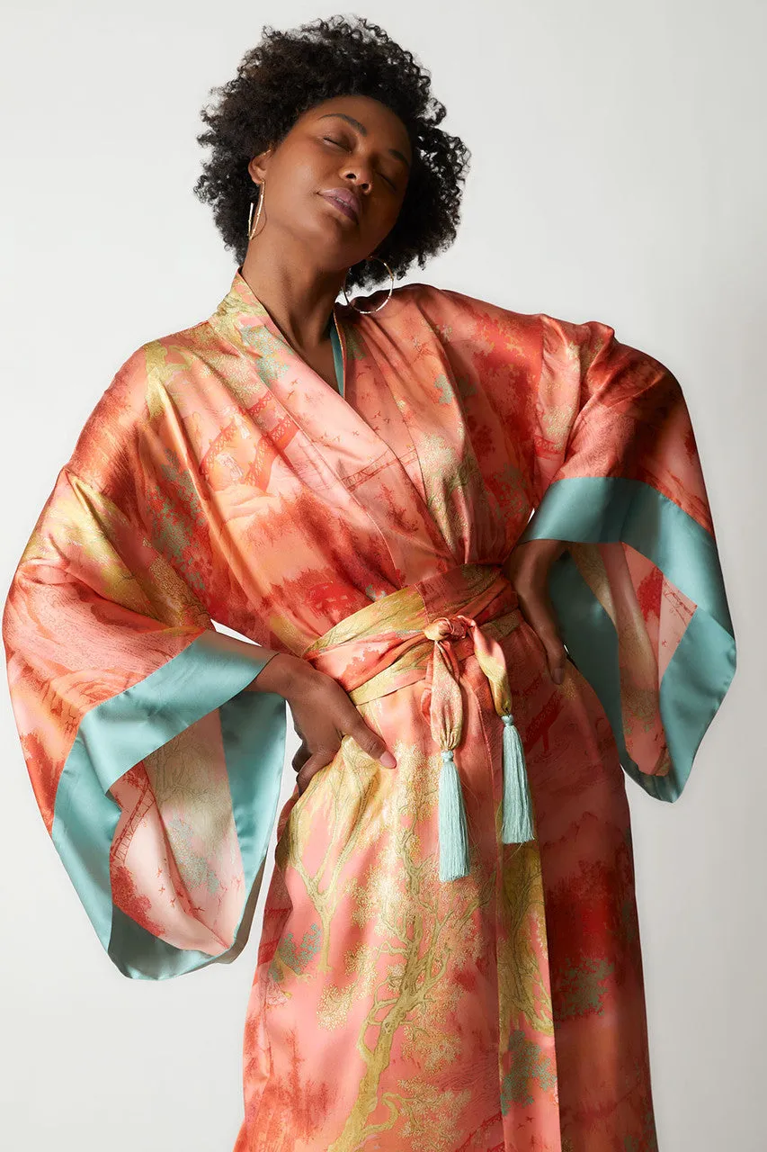 Sansui Silk Robe