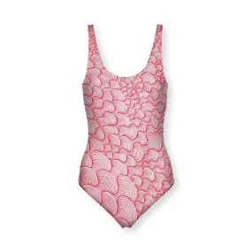 SCRIBBLEWAVE - Red Women's One Piece Swimsuit